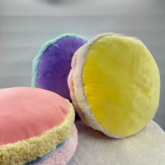 macaron pillow blanket set plush huggable cushion