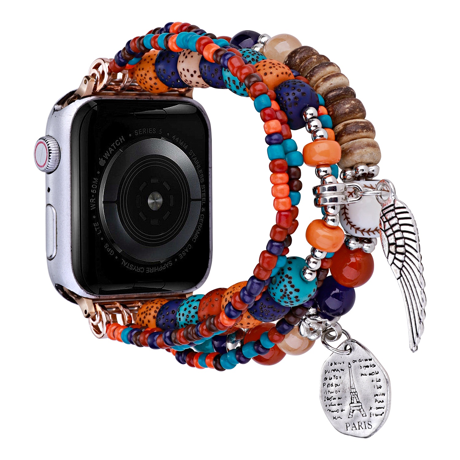 for apple watch size ultra 49/42/44/45mm beads ornaments watchband colorful