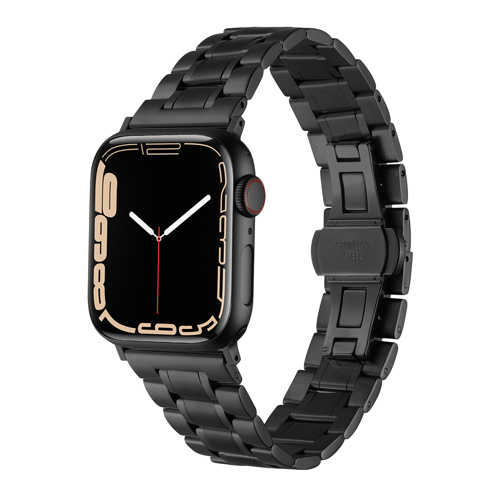 for apple watch size ultra 49/42/44/45mm executive metal watch band black