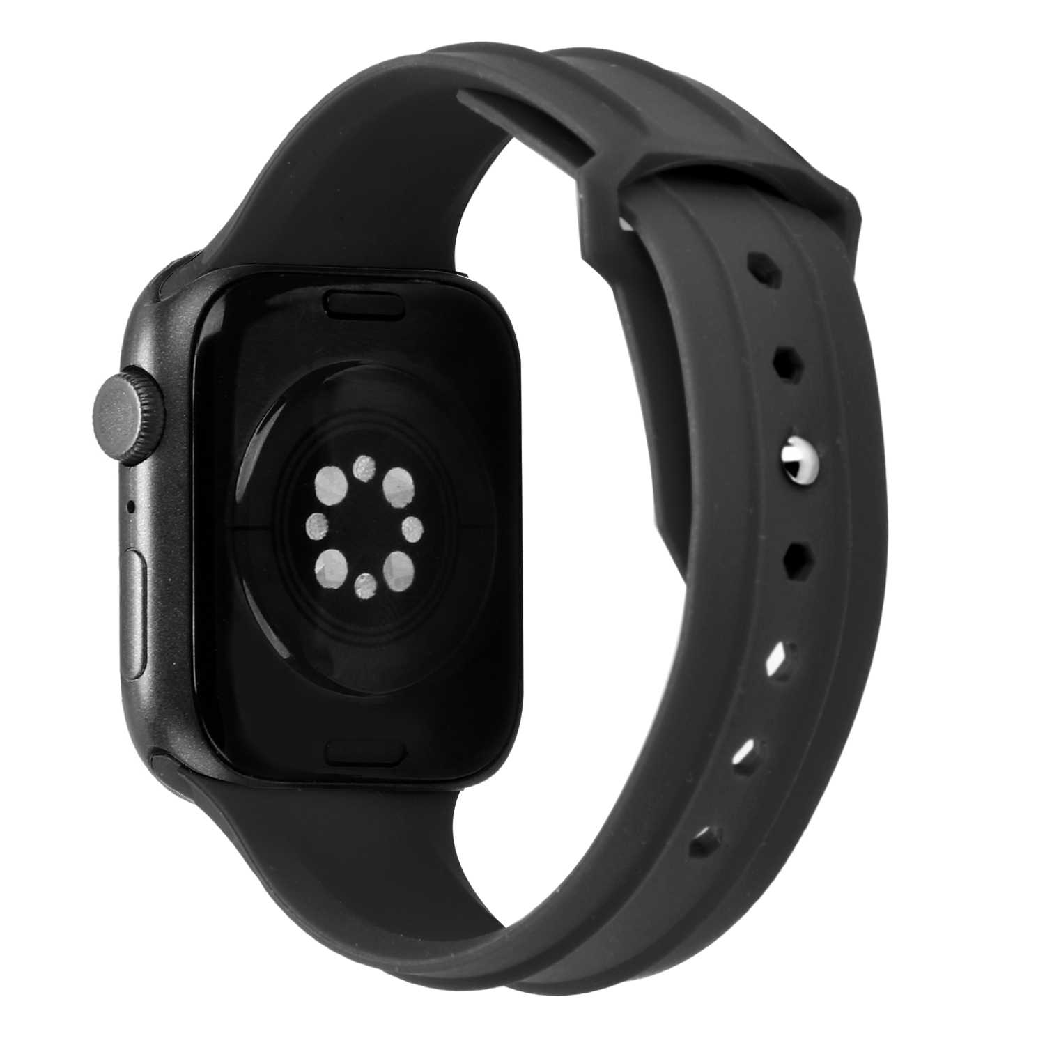 for apple watch size ultra 49/42/44/45mm new fashion silicone watch band black