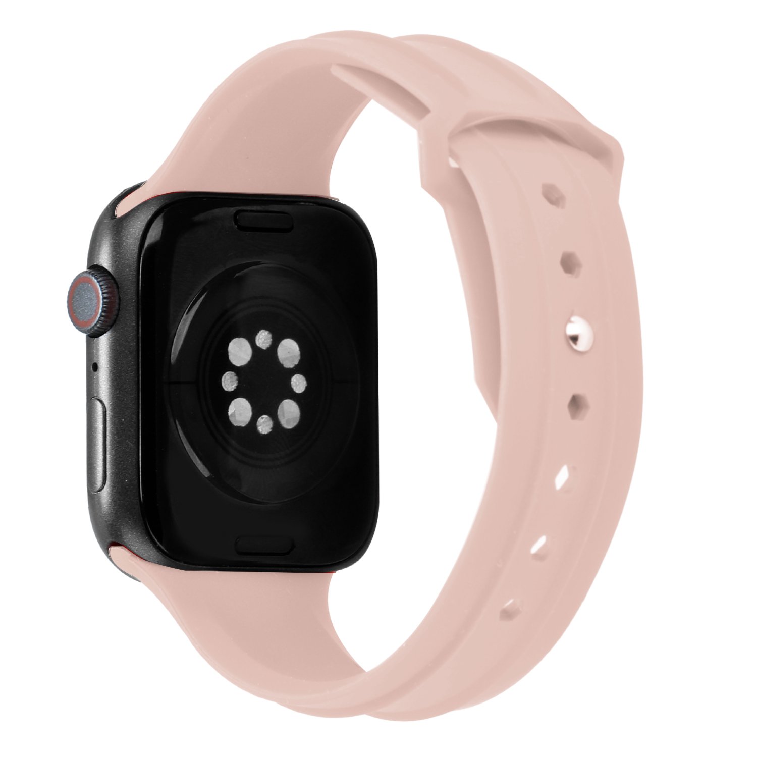 for apple watch size ultra 49/42/44/45mm new fashion silicone watch band light pink
