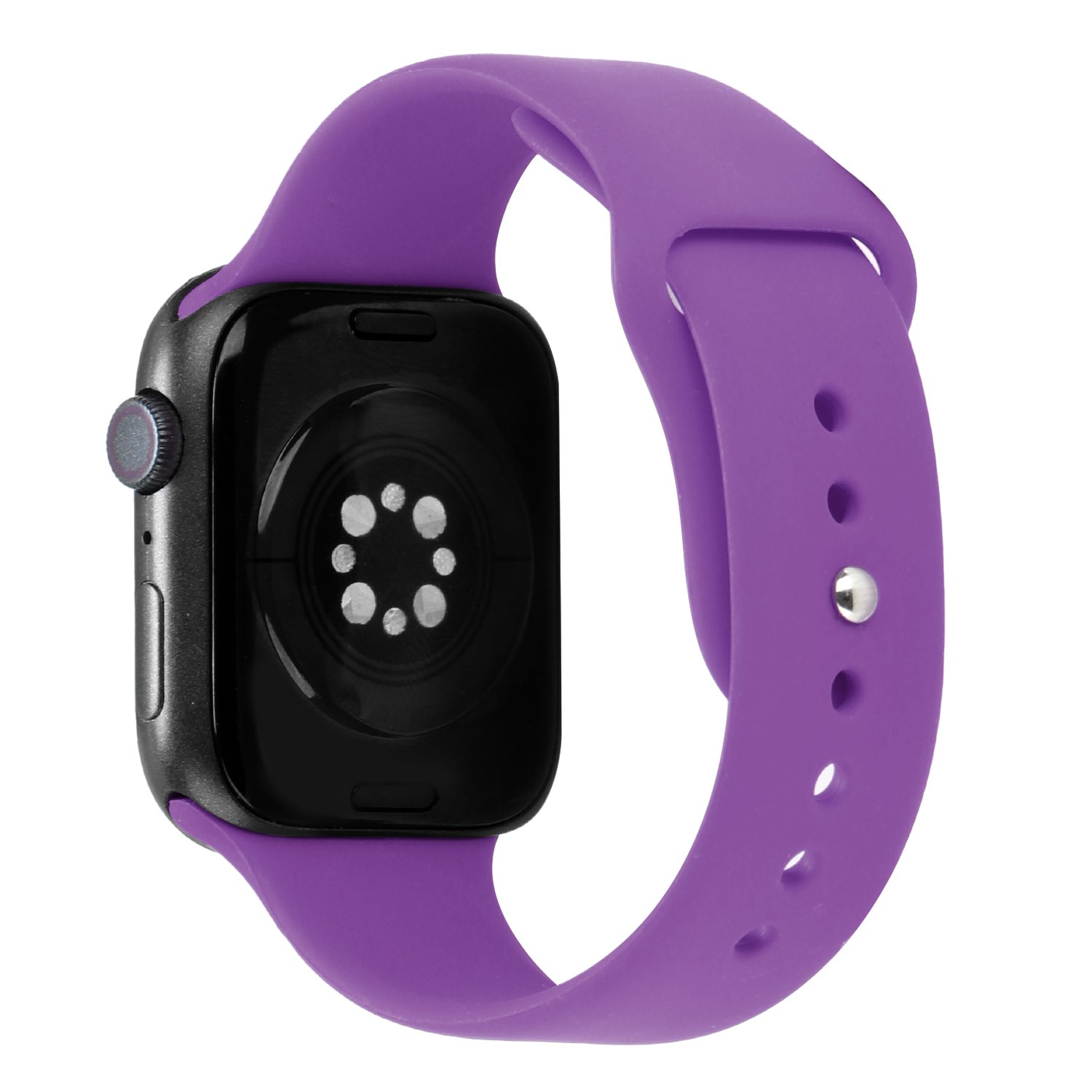 for apple watch size ultra 49/42/44/45mm premium silicone watch band dark purple