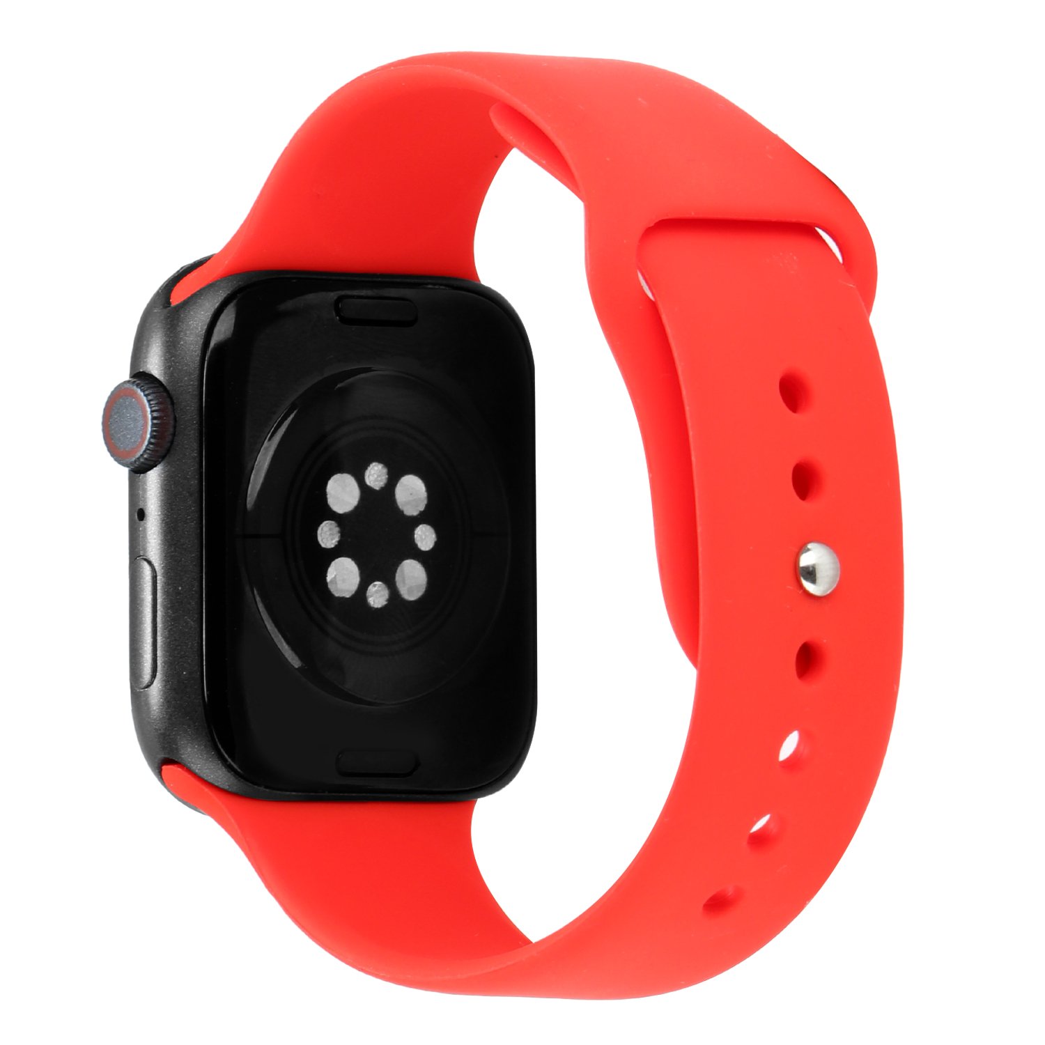 for apple watch size 38/40/41mm premium silicone watch band red