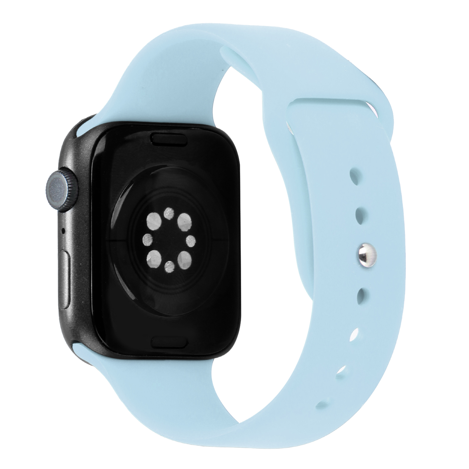 for apple watch size ultra 49/42/44/45mm premium silicone watch band sky blue