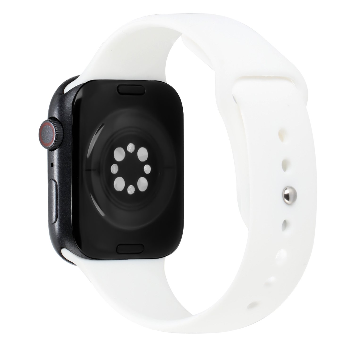 for apple watch size 38/40/41mm premium silicone watch band white