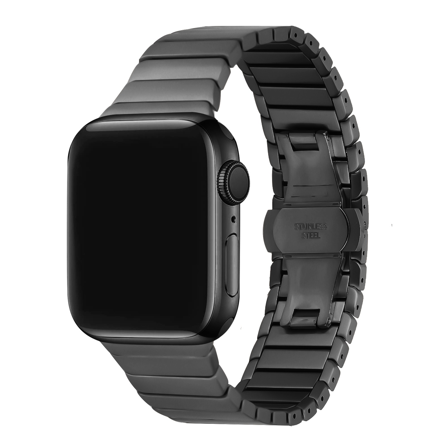 for apple watch size ultra 49/42/44/45mm stainless steal watch band black