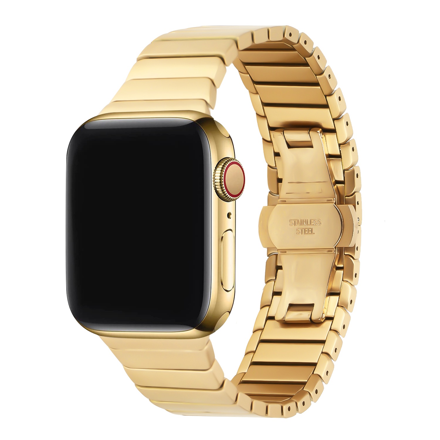 for apple watch size ultra 49/42/44/45mm stainless steal watch band gold