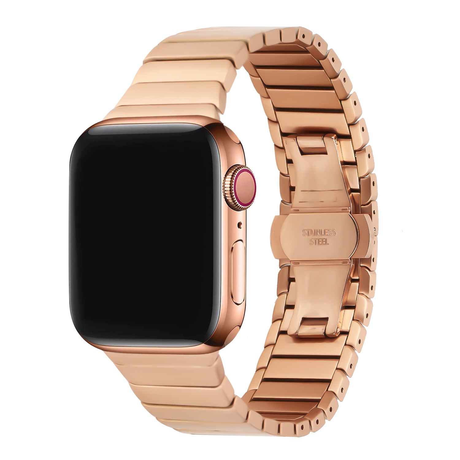 for apple watch size ultra 49/42/44/45mm stainless steal watch band rose gold