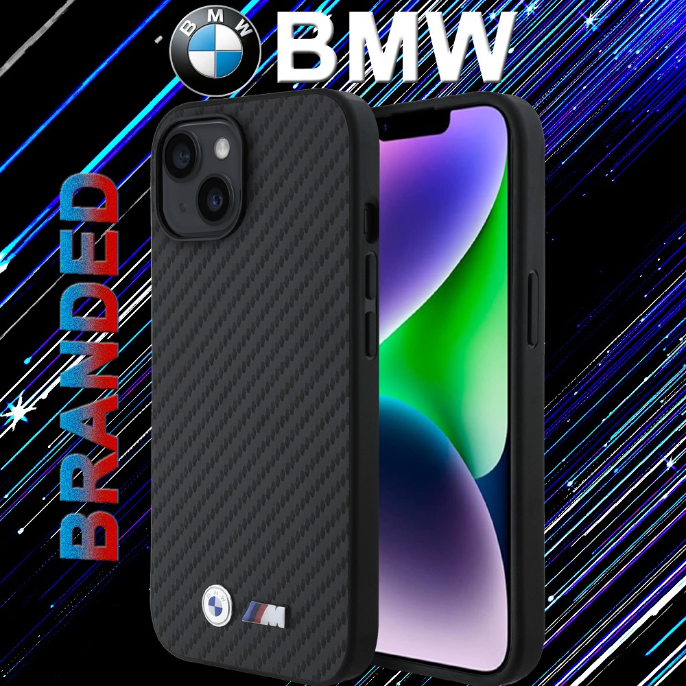for ip 14/ ip 13 bmw carbon metal logos black