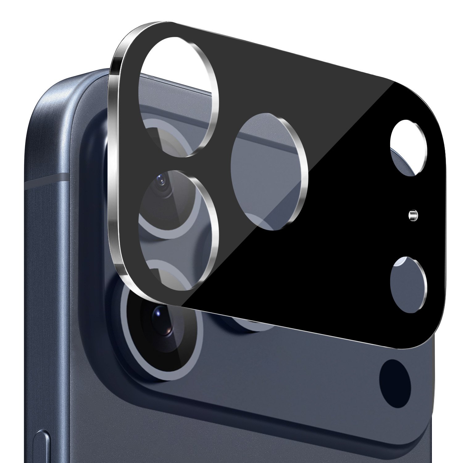 for iphone 17 pro max camera lens colored edge tempered(2.5d) black