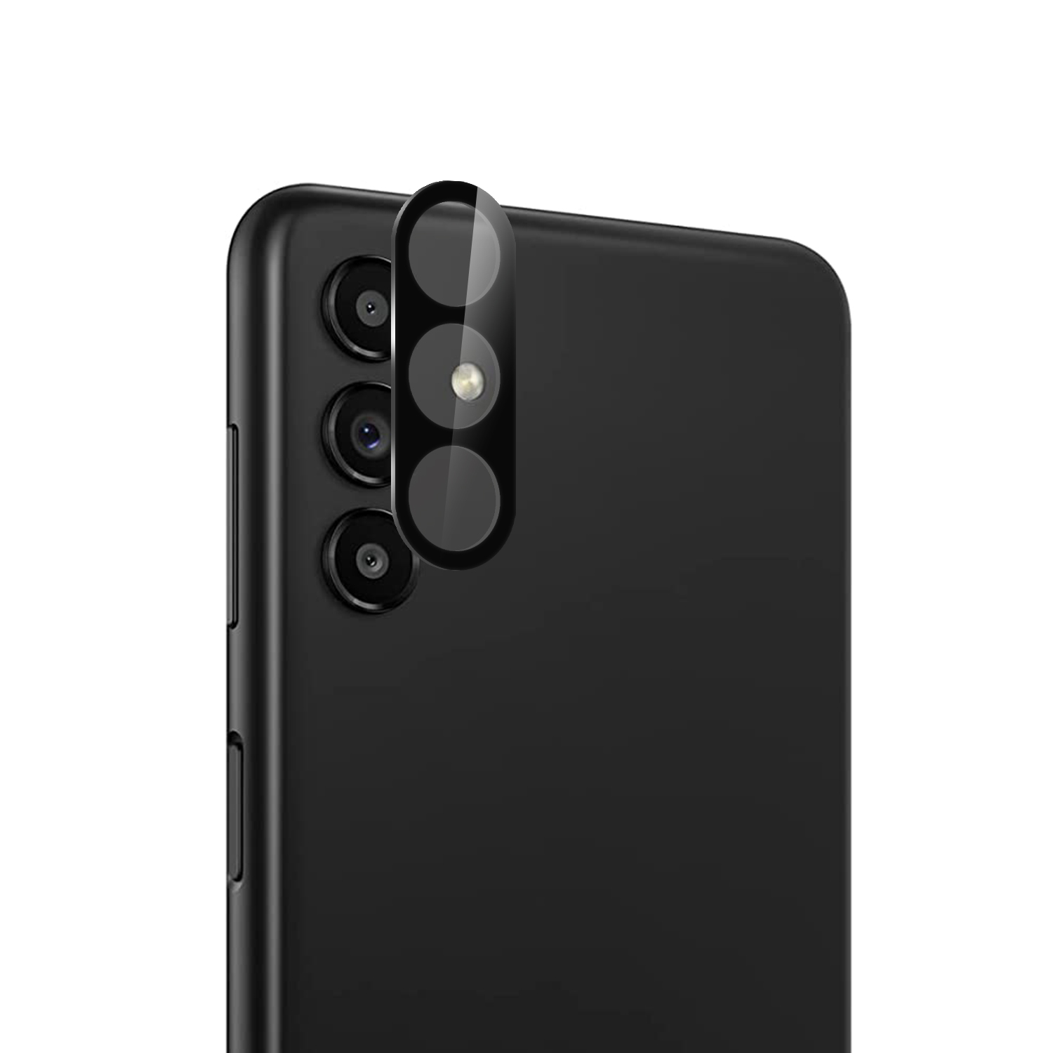 for samsung a14 5g camera lens colored edge tempered(2.5d) black