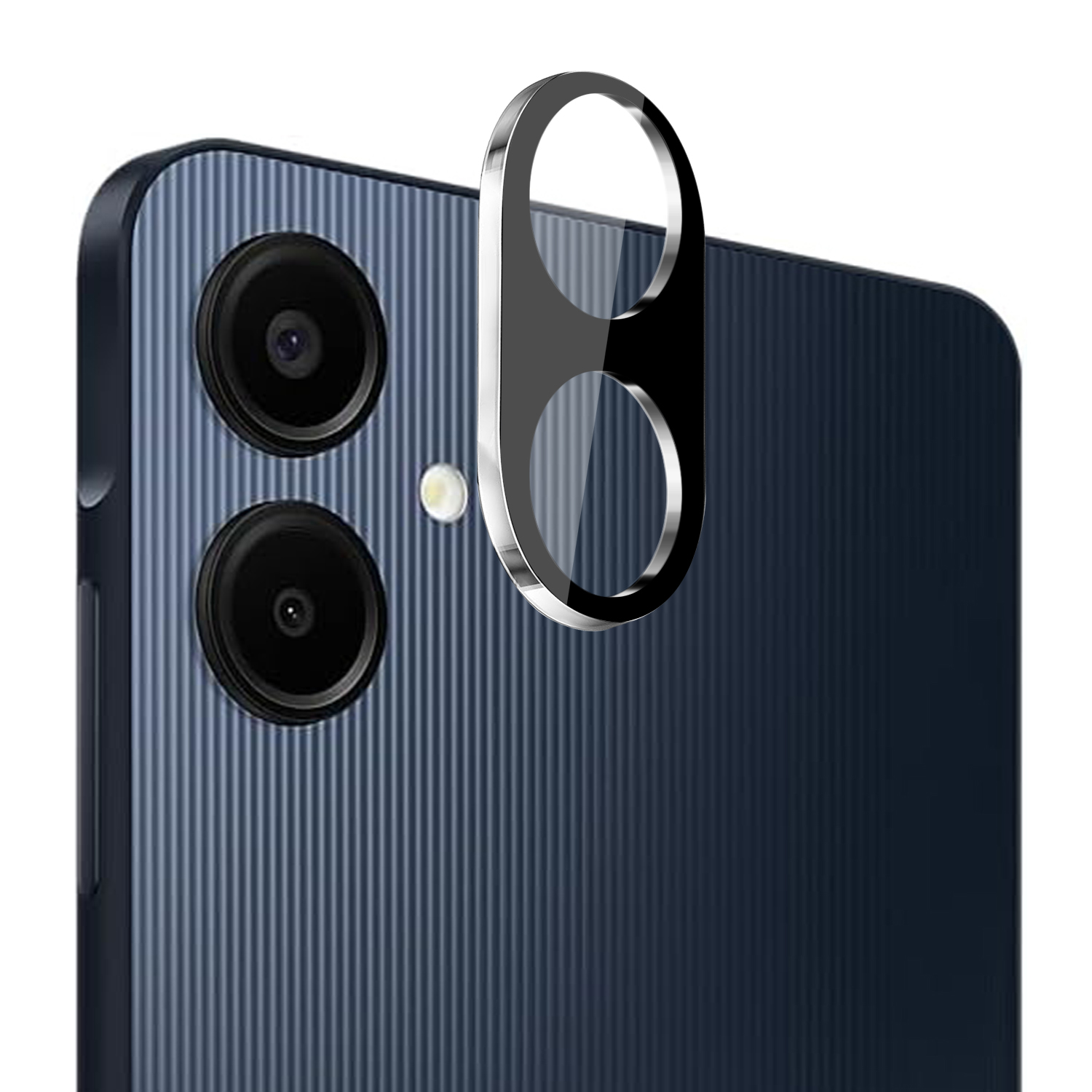 for samsung galaxy a07 camera lens colored edge tempered(2.5d) black