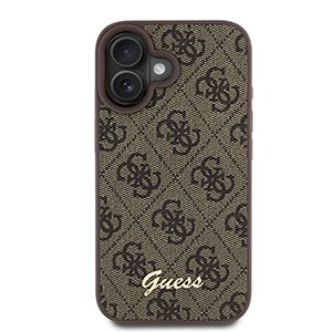for iphone 16 guess hc o 4g pu script brown (guess#205)