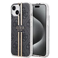 for iphone 14 guess hc o iml 4g gold stripe black (guess#153)
