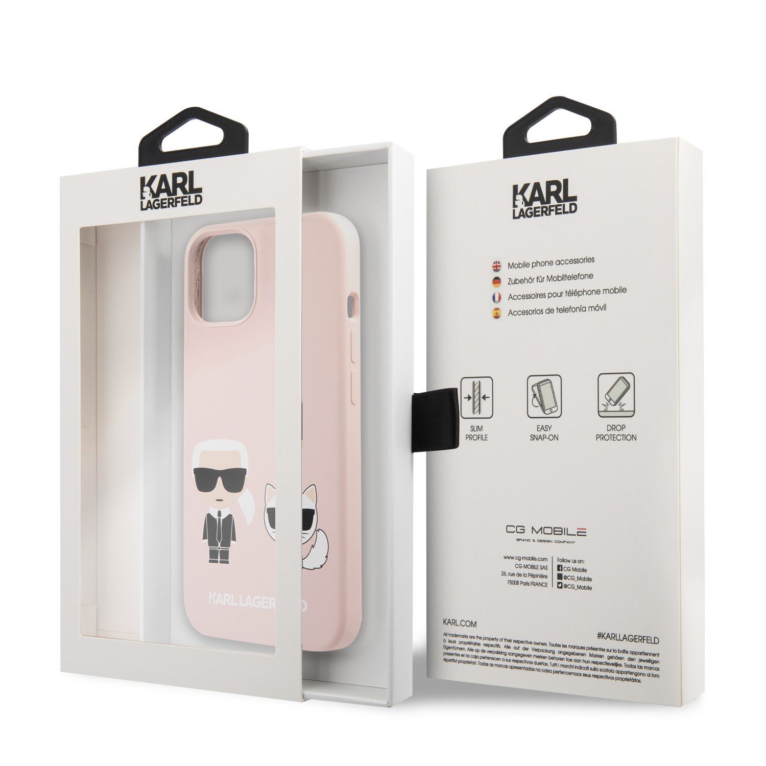 for iphone 13 karl silicone case k&c pink (karl#89)