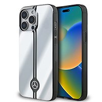 for iphone 15 mb hc transparent pc/ tpu case mirror silver (mercedes#179)