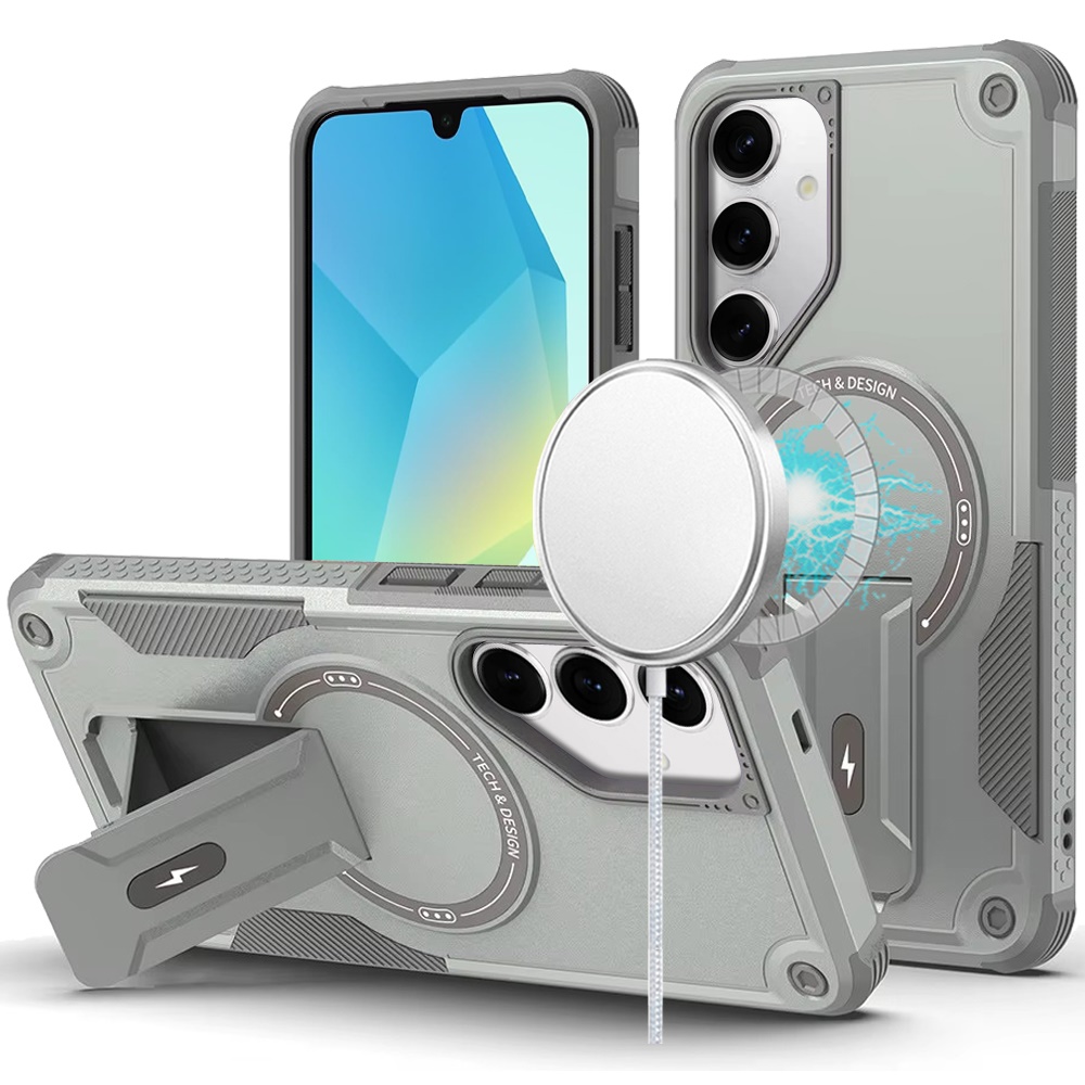 for samsung a16 5g sturdy bracket kickstand magnetic hybrid grey