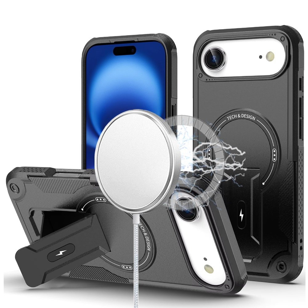 for iphone 17 air sturdy bracket kickstand magnetic hybrid black