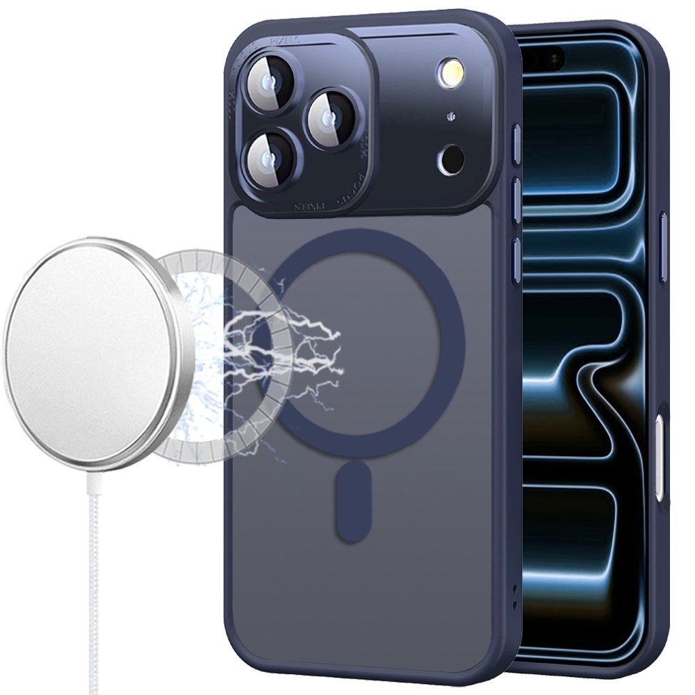 for iphone 17 pro complete protection hq hybrid with metal tempered camera glass blue