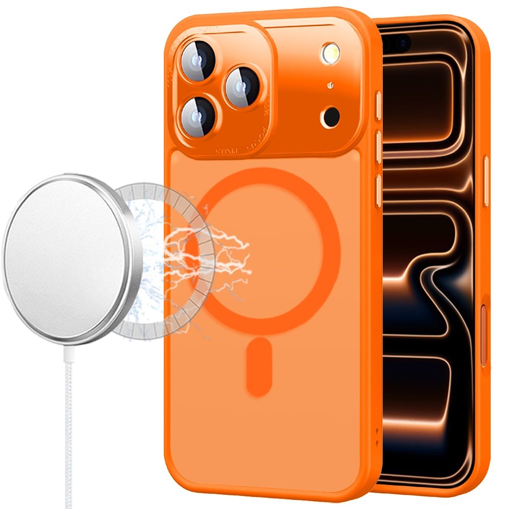 for iphone 17 pro complete protection hq hybrid with metal tempered camera glass cosmic orange