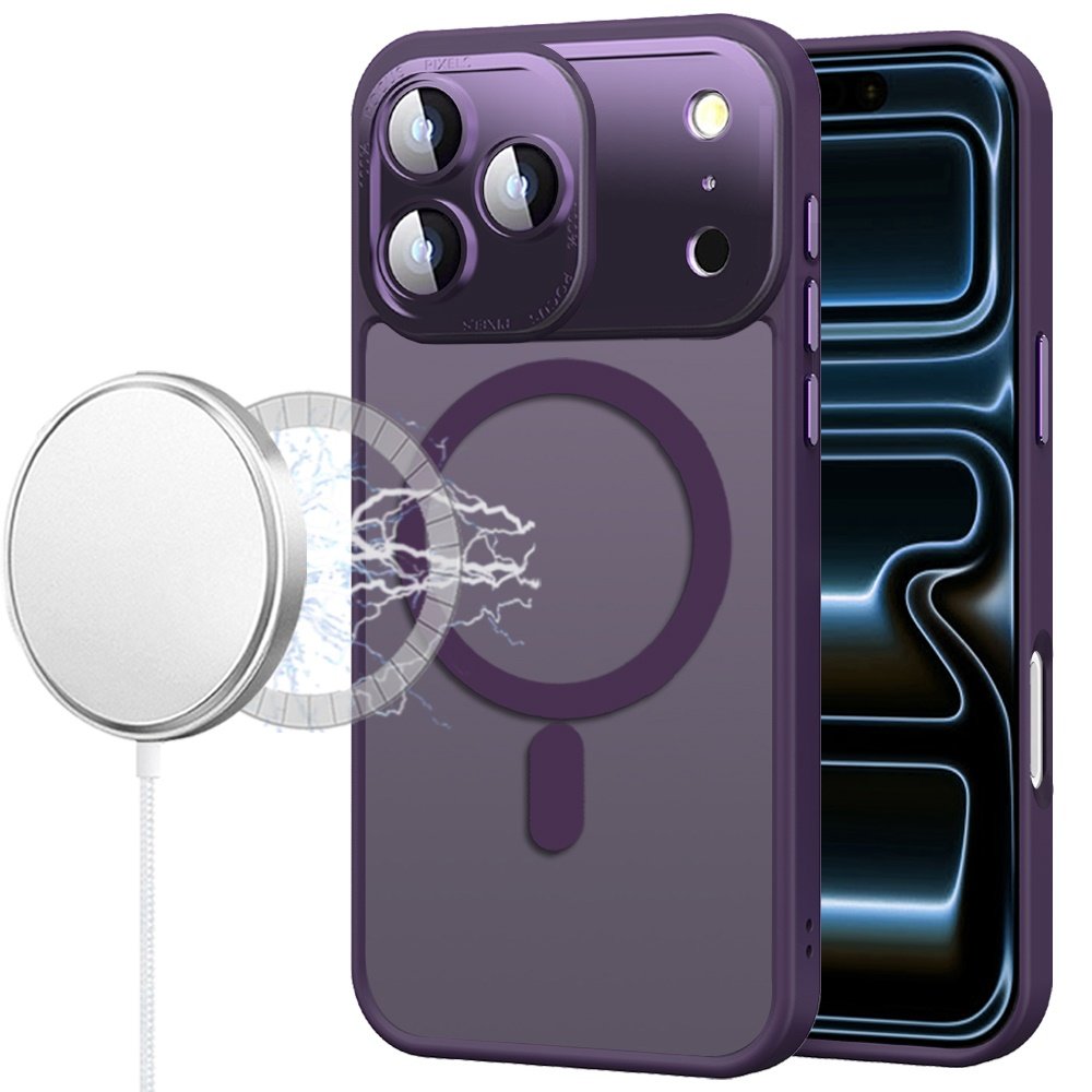 for iphone 17 pro complete protection hq hybrid with metal tempered camera glass purple