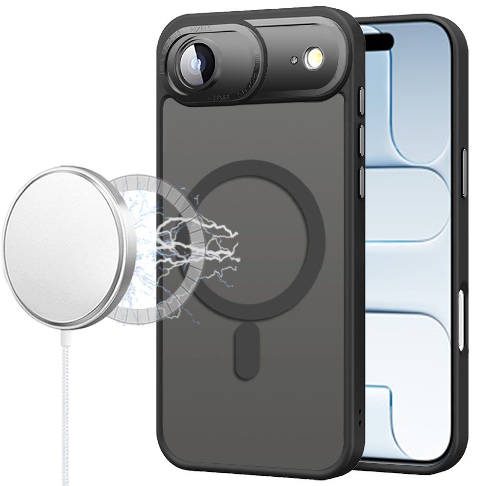 for iphone 17 air complete protection hq hybrid with metal tempered camera glass black