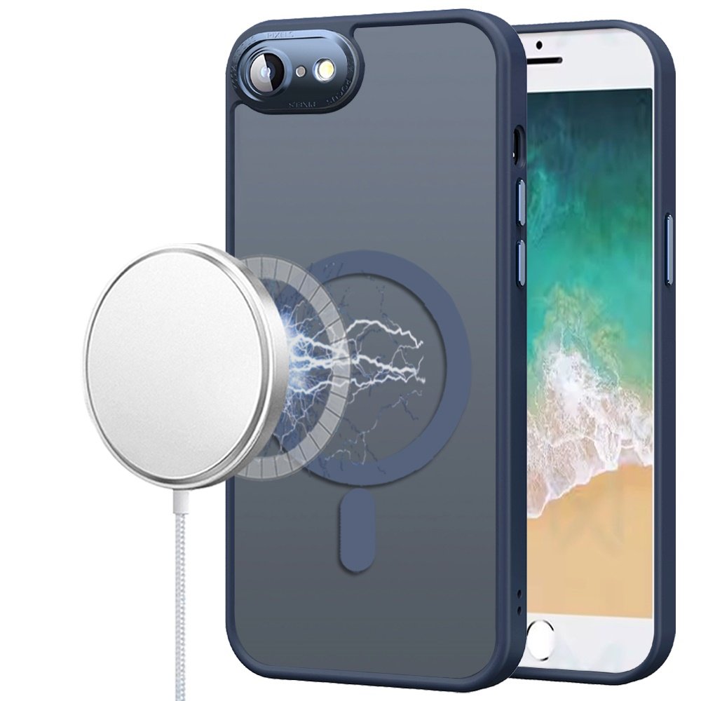 for iphone 17e / 16e / se4 complete protection hq hybrid with metal tempered camera glass blue
