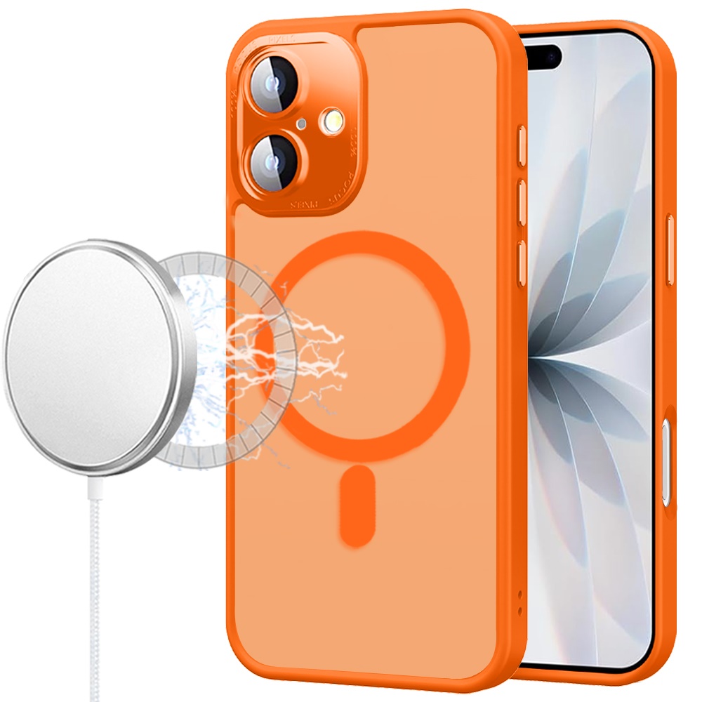 for iphone 17 complete protection hq hybrid with metal tempered camera glass cosmic orange