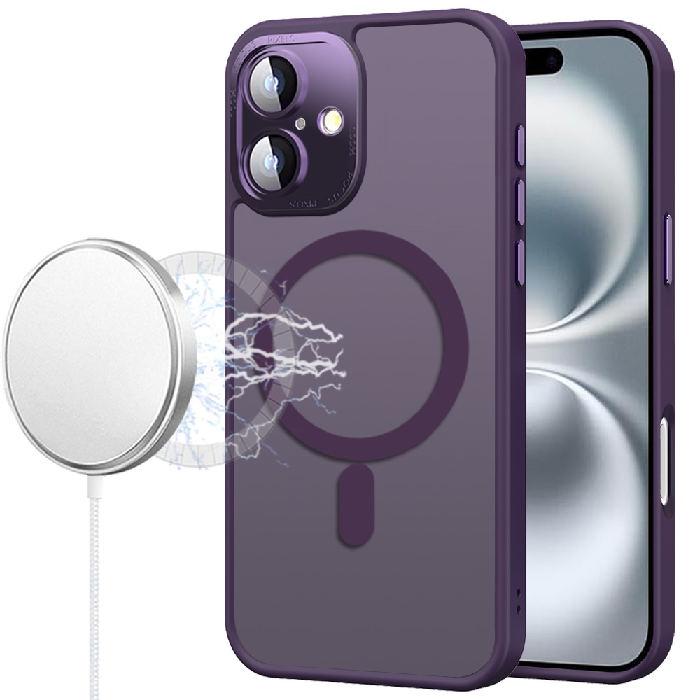 for iphone 17 complete protection hq hybrid with metal tempered camera glass purple