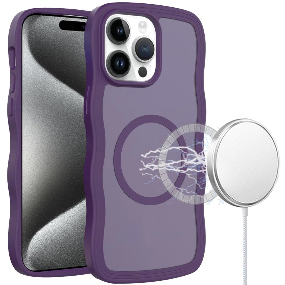 for ip15 pro max grip hand magnetic ring hq hybrid dark purple