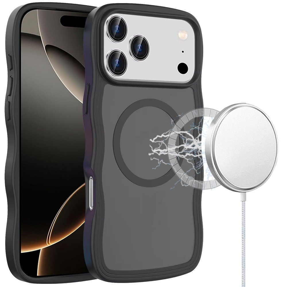 for iphone 17 pro max grip hand magnetic ring hq hybrid black