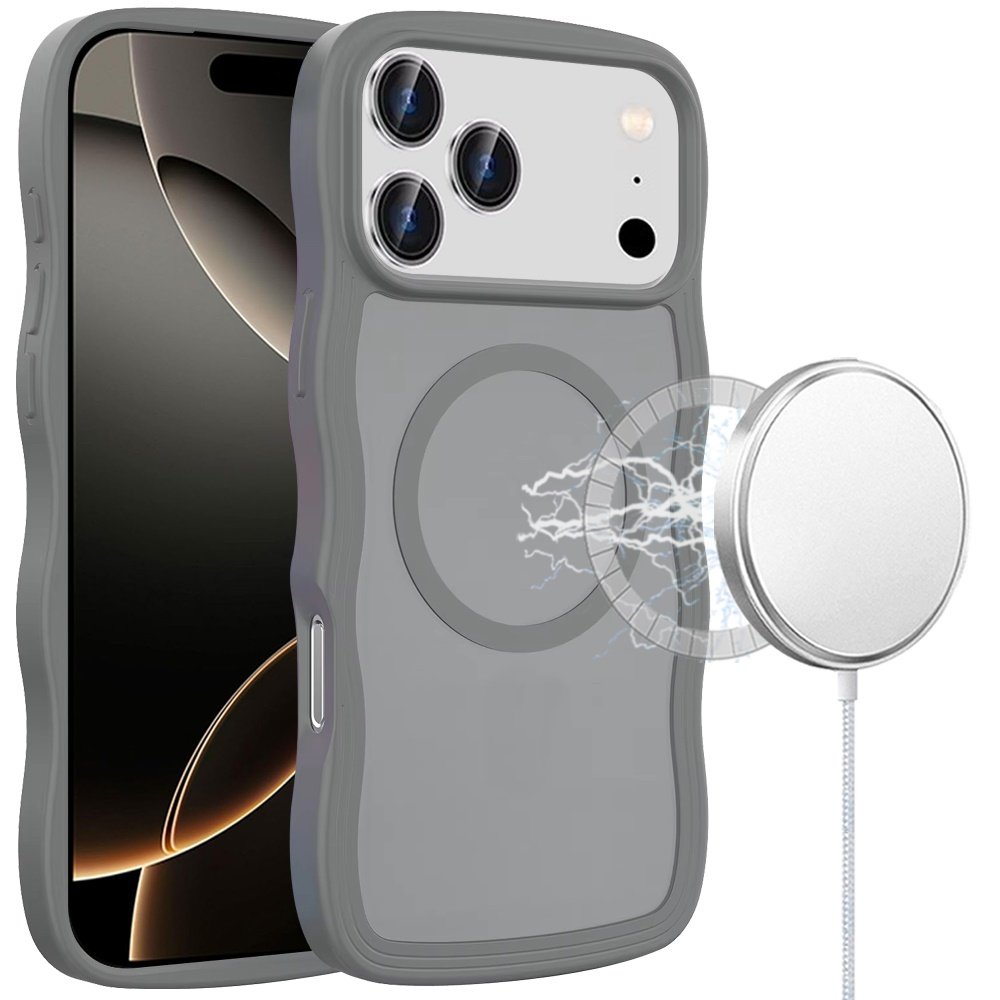 for iphone 17 pro grip hand magnetic ring hq hybrid grey