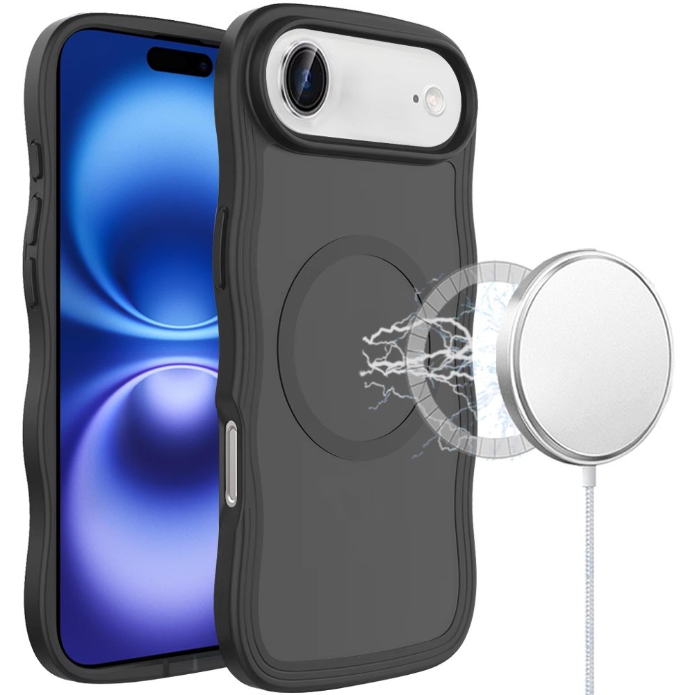 for iphone 17 air grip hand magnetic ring hq hybrid black