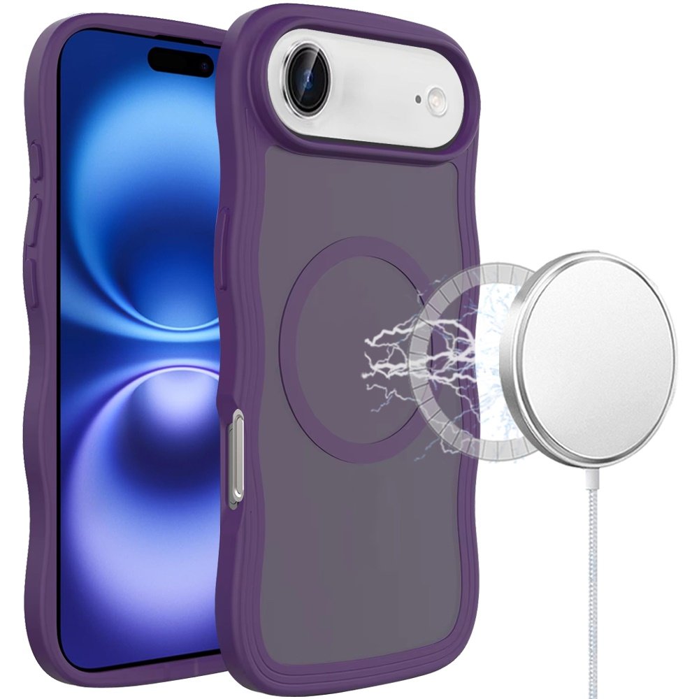 for iphone 17 air grip hand magnetic ring hq hybrid dark purple