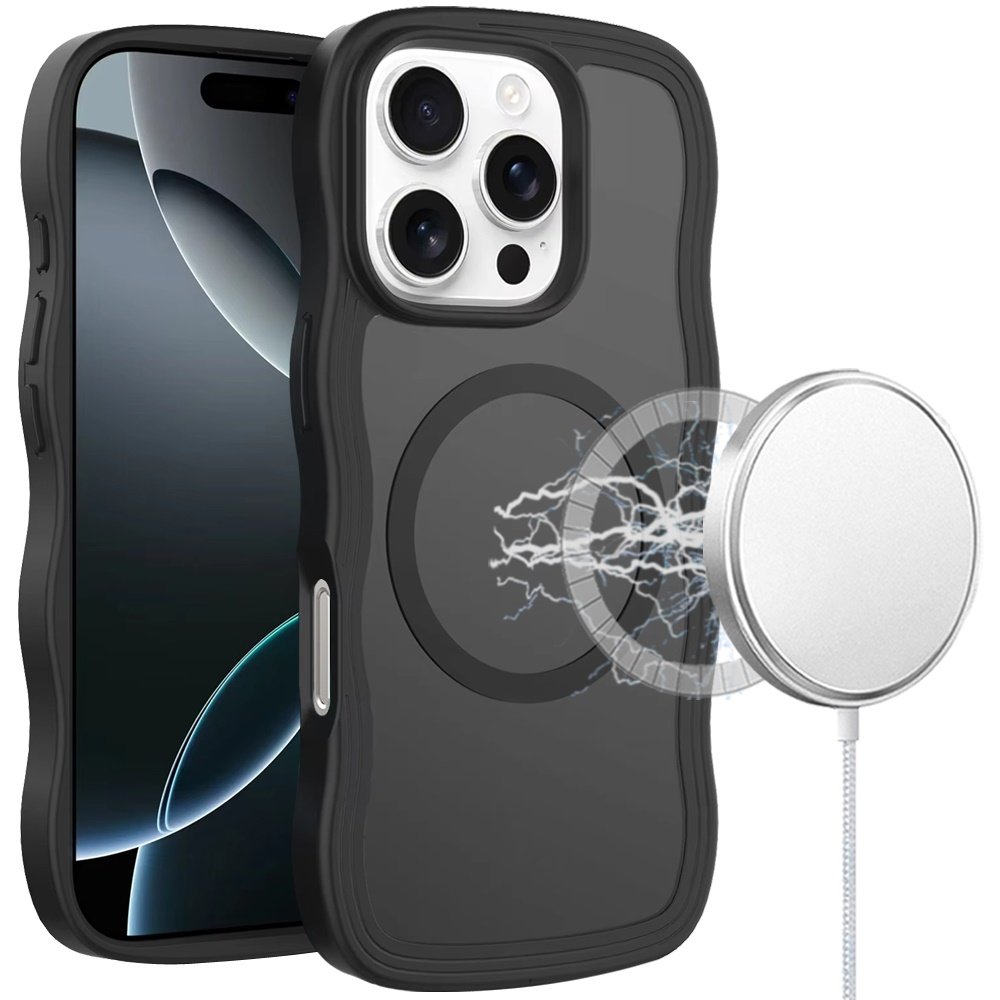 for iphone 16 pro max 6.9 grip hand magnetic ring hq hybrid black