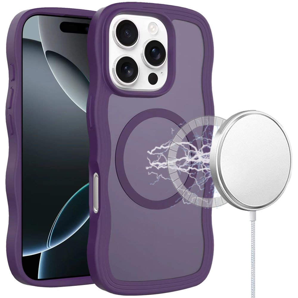 for iphone 16 pro max 6.9 grip hand magnetic ring hq hybrid dark purple