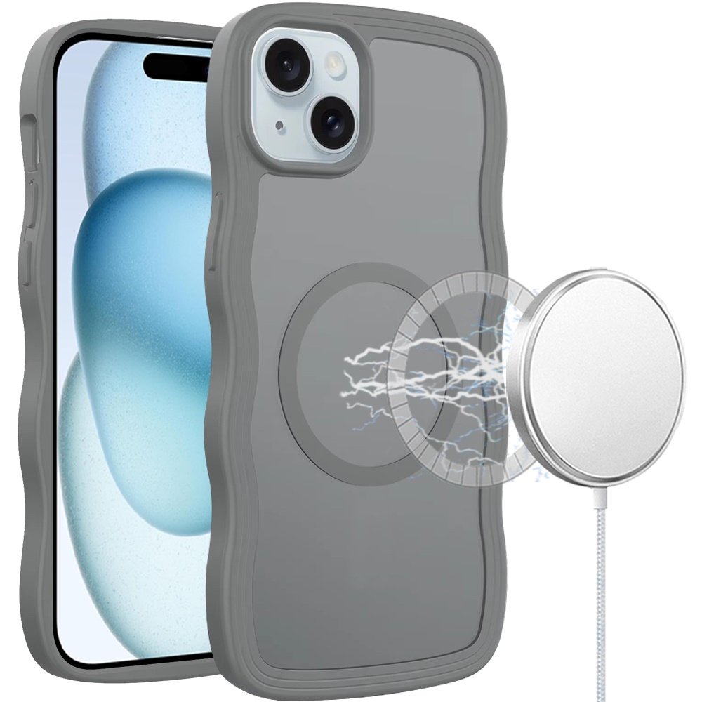 for iphone 15 grip hand magnetic ring hq hybrid grey