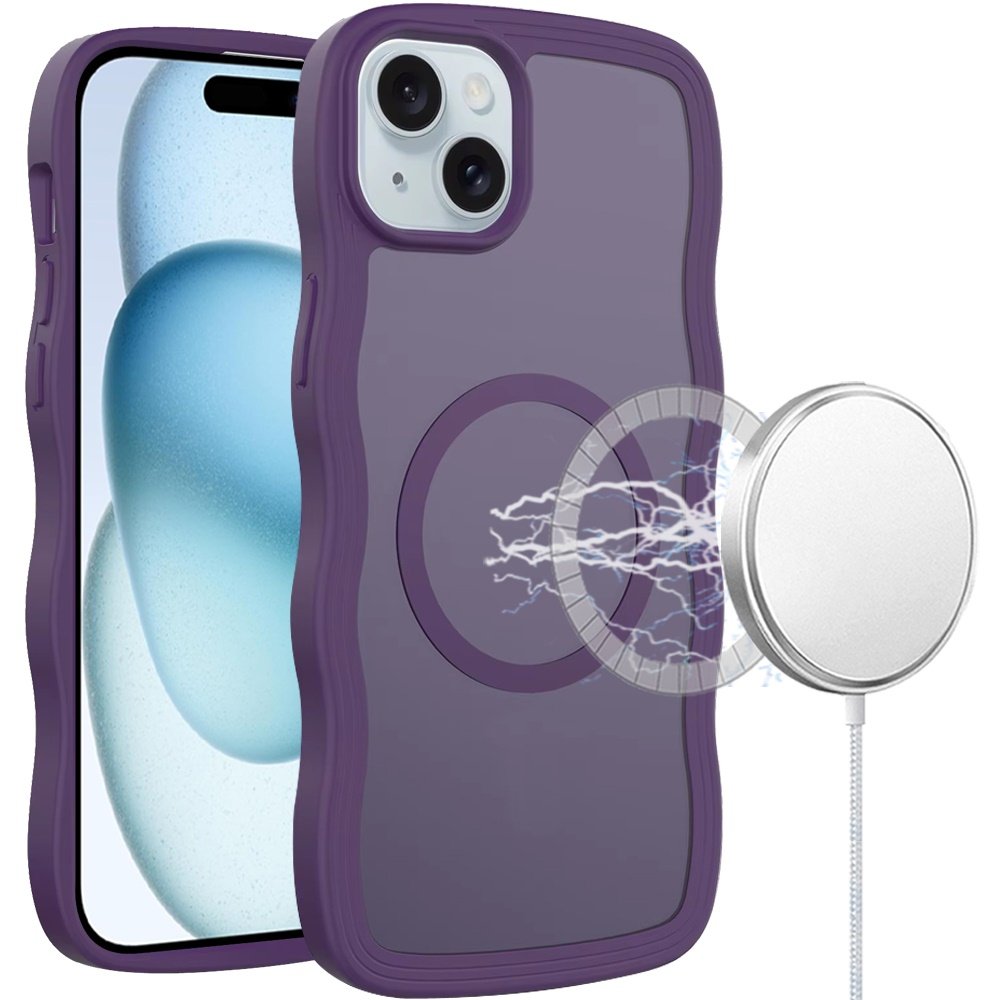 for iphone 15 grip hand magnetic ring hq hybrid dark purple