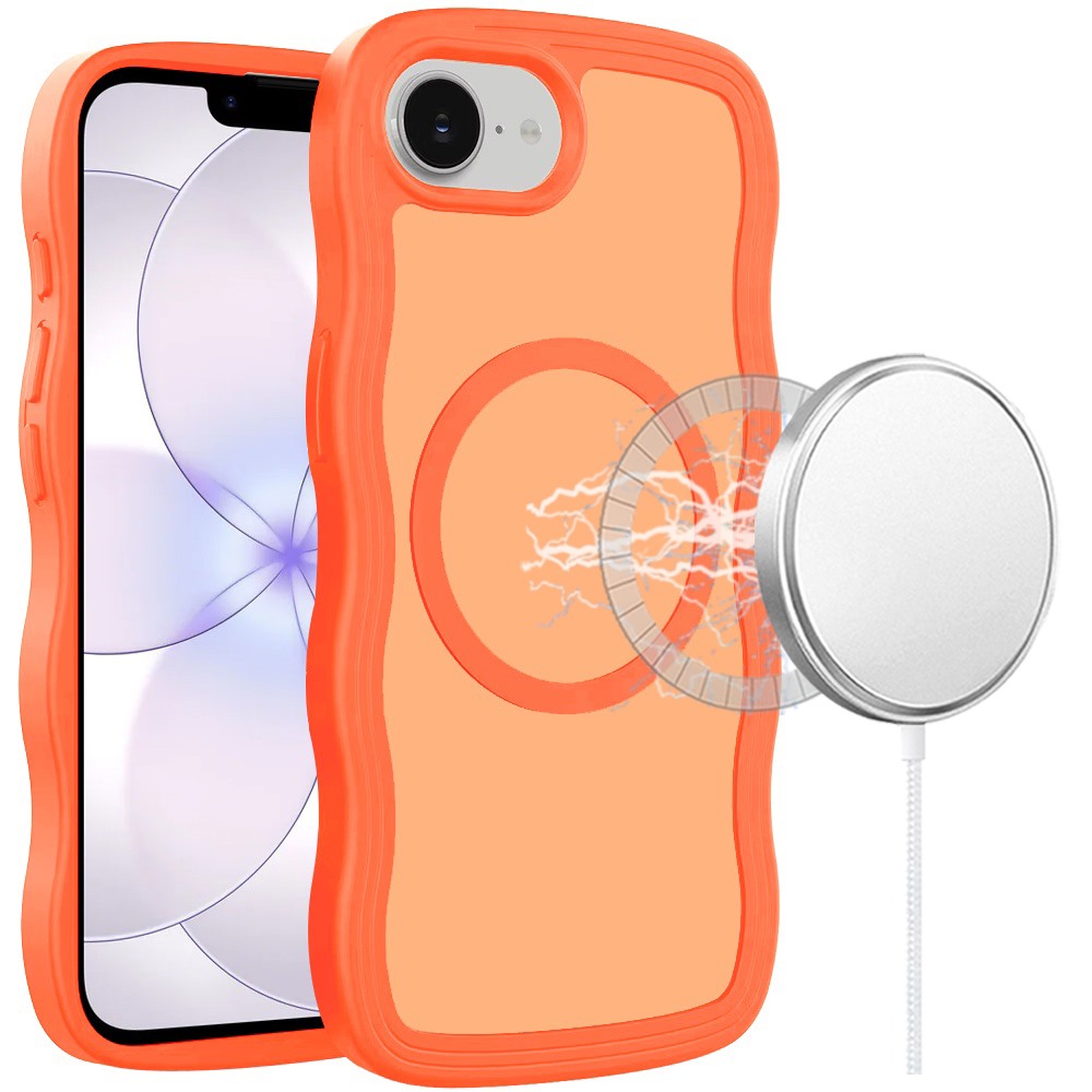 for iphone 16e (e edition) / se4 (2025) grip hand magnetic ring hq hybrid cosmic orange