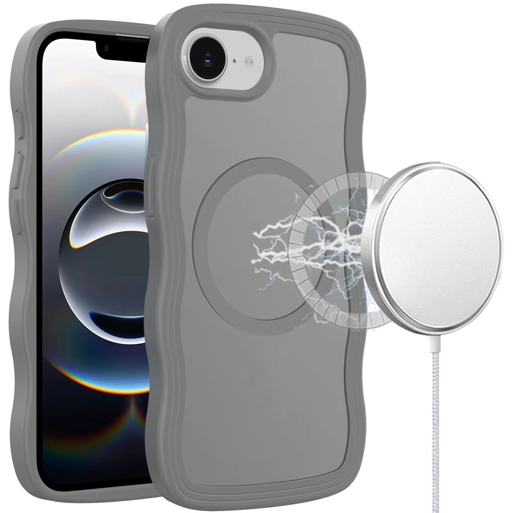 for iphone 17e / 16e / se4 grip hand magnetic ring hq hybrid grey