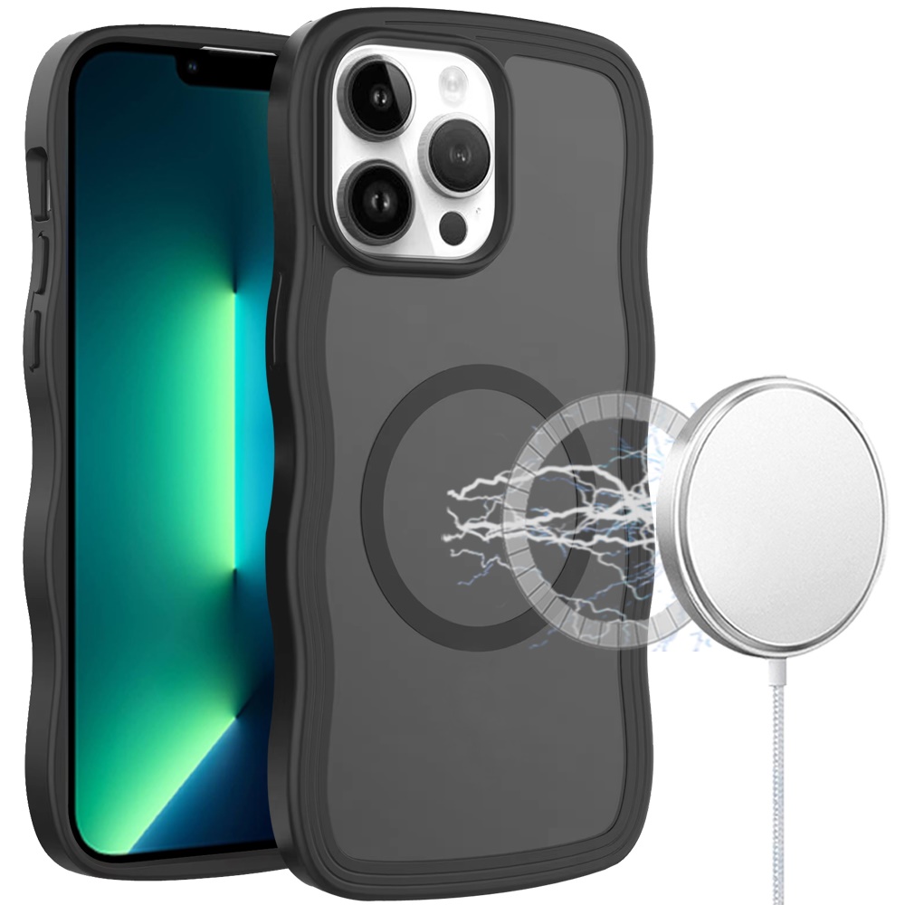 for iphone 13 pro max grip hand magnetic ring hq hybrid black