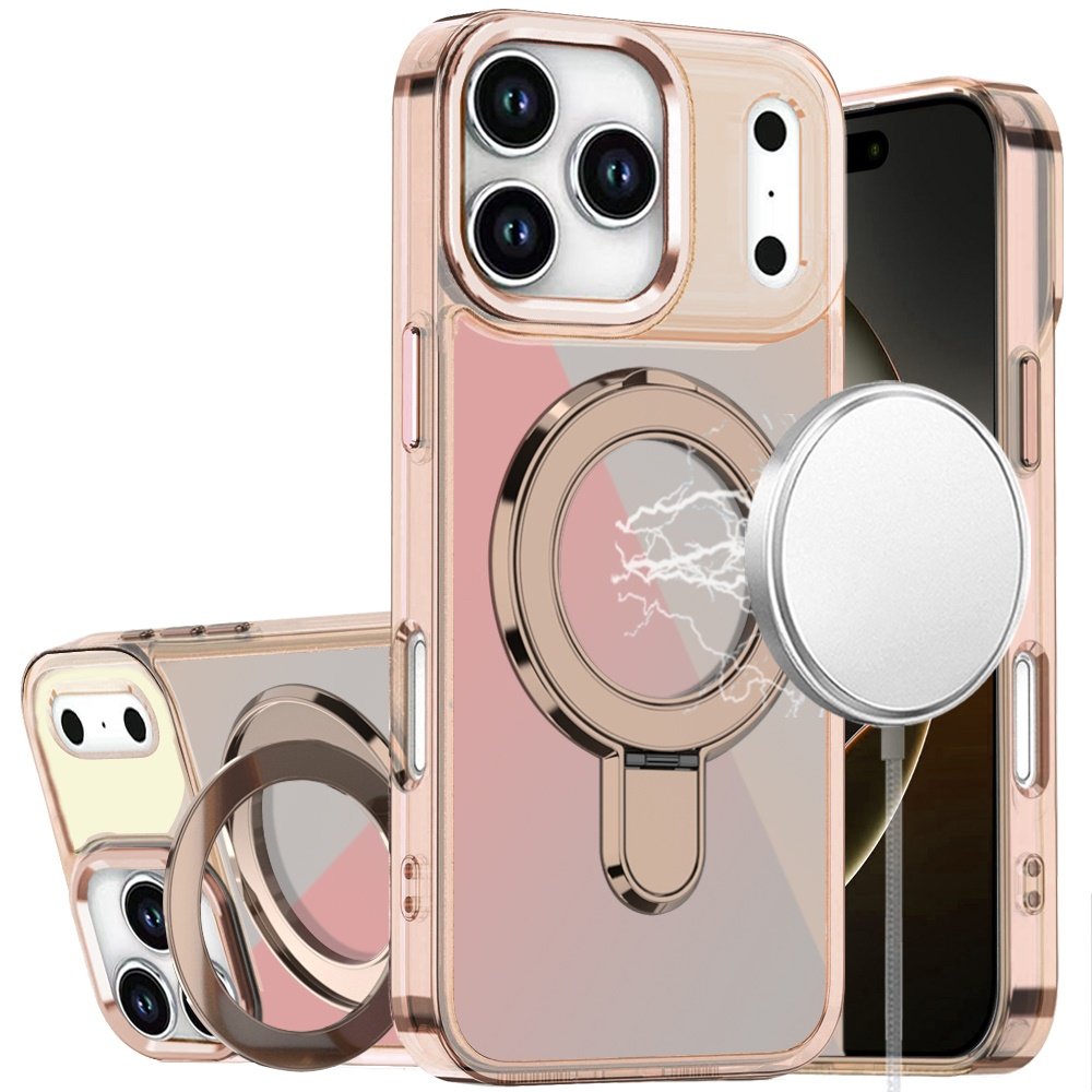 for iphone 17 pro chrome hq rotational magnetic ring hybrid desert titanium