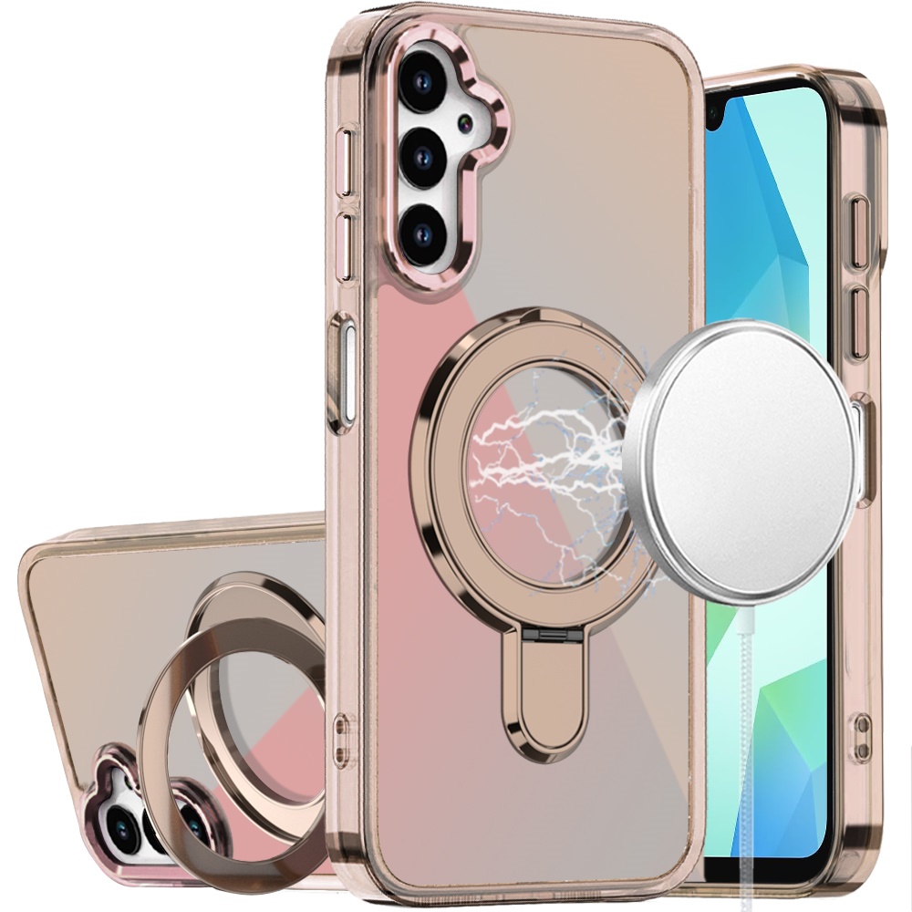 for samsung a16 5g chrome hq rotational magnetic ring hybrid desert titanium