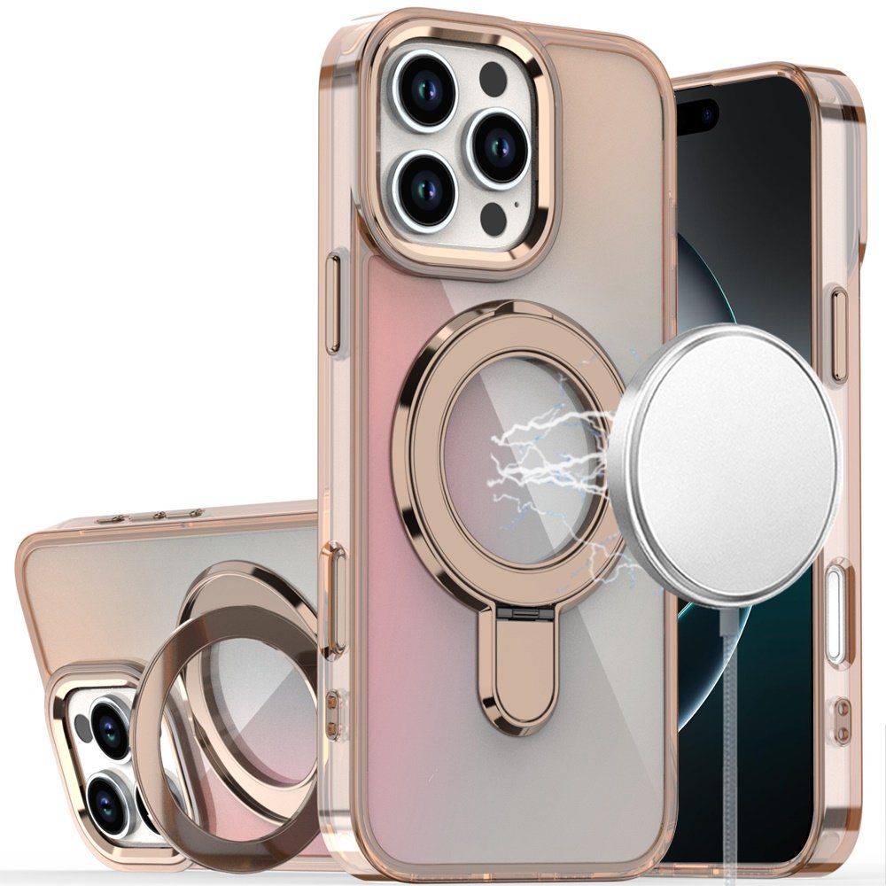 for iphone 16 pro max 6.9 chrome hq rotational magnetic ring hybrid desert titanium