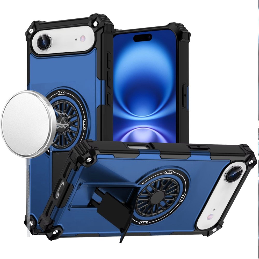 for iphone 17 air cd texture design magnetic car mount friendly hq hybrid blue