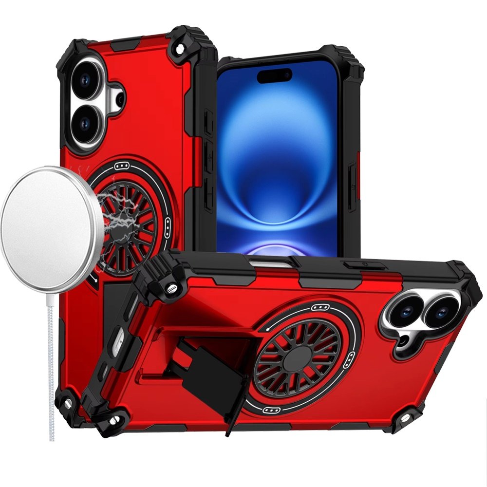 for iphone 17 cd texture design magnetic car mount friendly hq hybrid red