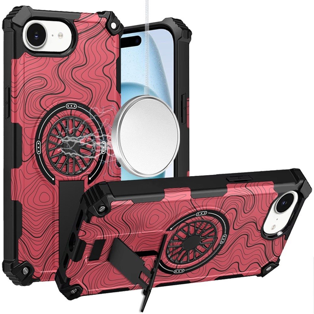 for iphone 17e / 16e / se4 cd texture design magnetic car mount friendly hq hybrid a