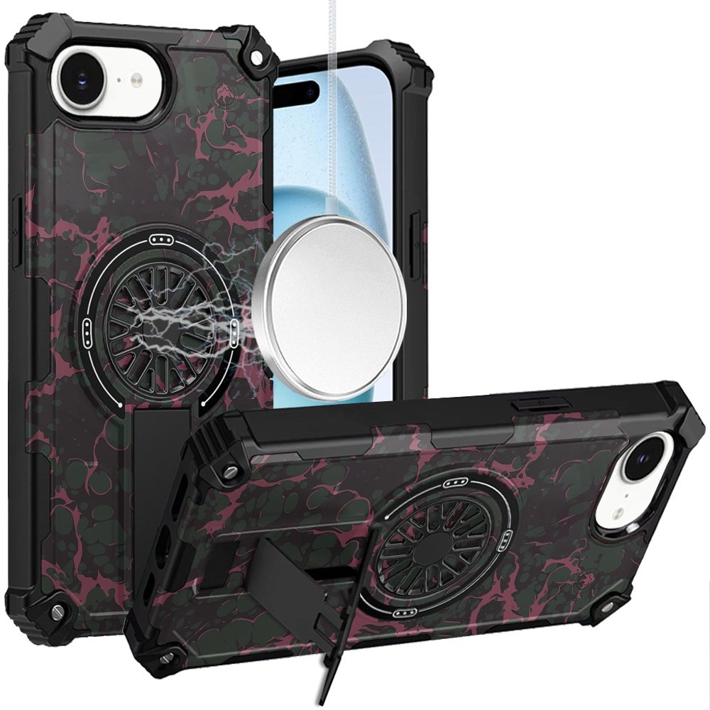 for iphone 17e / 16e / se4 cd texture design magnetic car mount friendly hq hybrid d