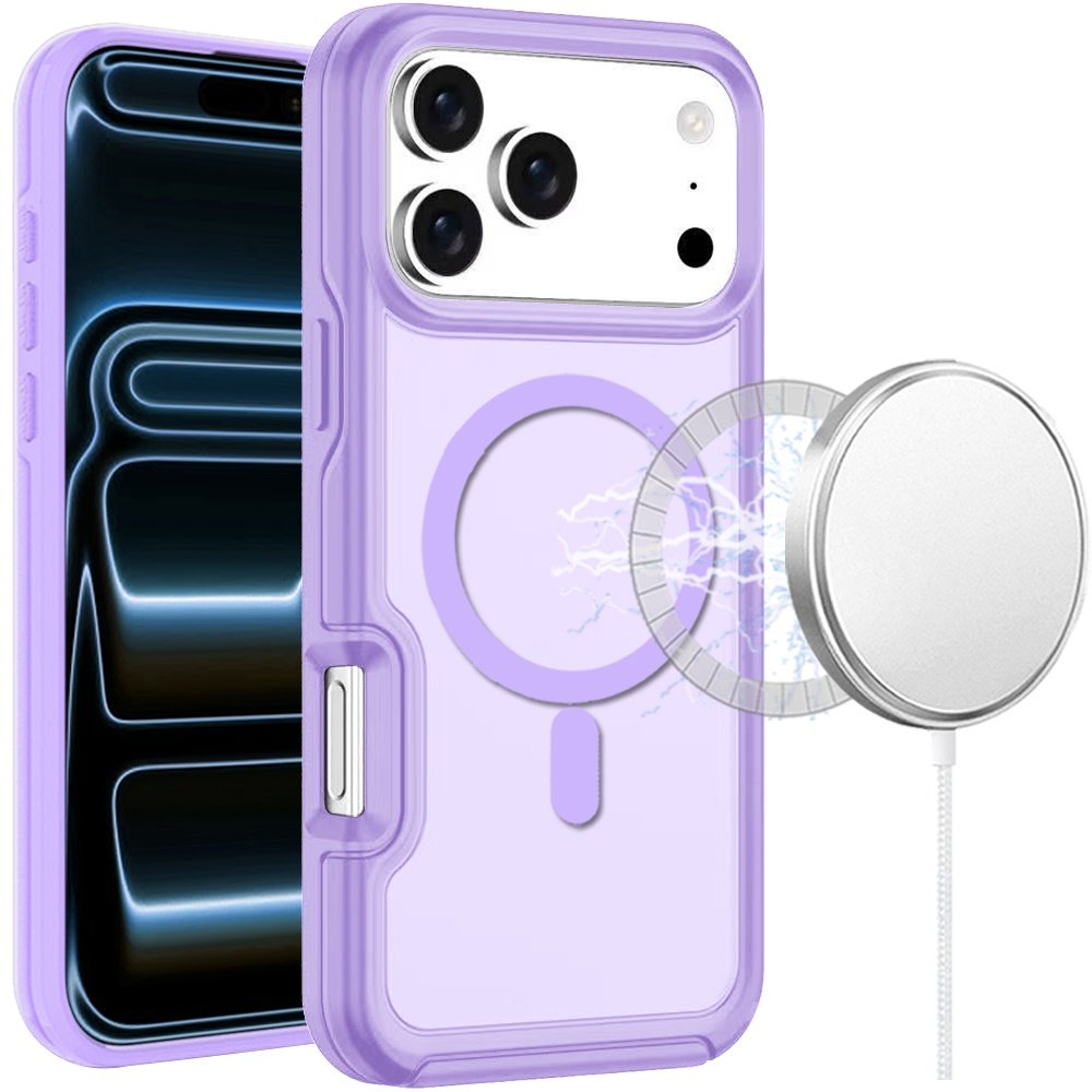 for iphone 17 pro glossy oil premium hybrid case cover purple