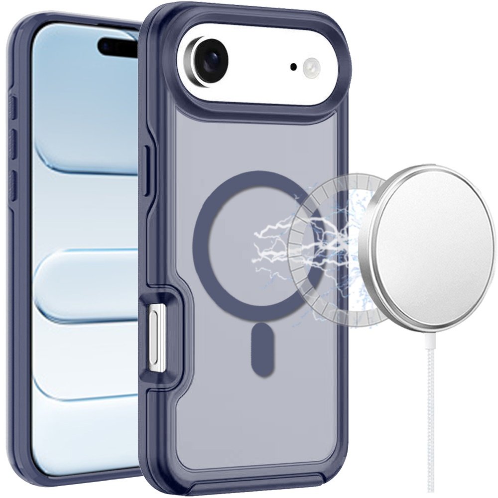 for iphone 17 air glossy oil premium hybrid case cover dark blue